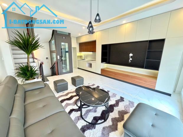 Nhà đẹp đơn lập phố Đàm Quang Trung, full nội thất,thang máy,ôtô 7 chỗ ngủ trong nhà, - 1