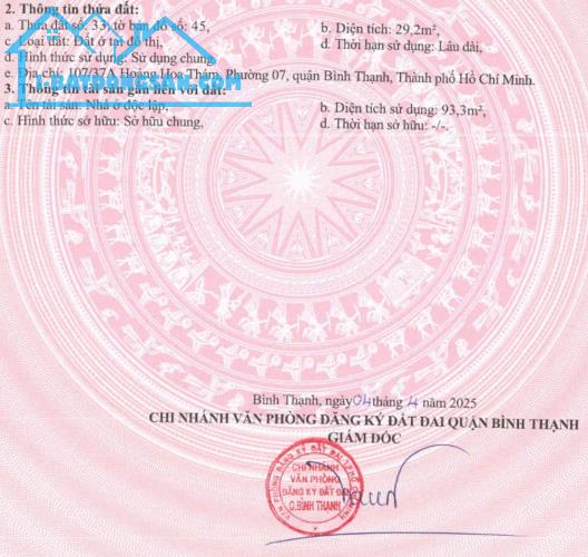 Nhà 4 tầng 3.3x9.5m 107/37A Hoàng Hoa Thám 5.95 tỷ