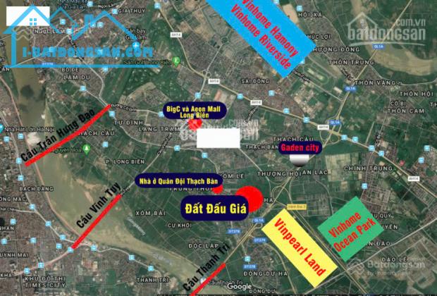 Chính chủ bán đất đấu giá A1 tổ 7 Cự Khối, 65.2m2 mặt tiền 5,5m đường 13m, vỉa hè - 1