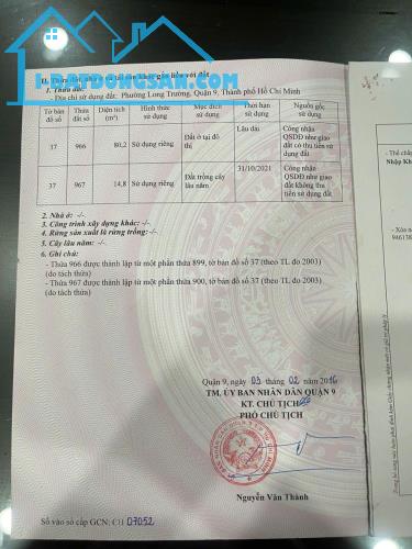 BÁN GẤP LÔ ĐẤT ĐẸP, VỊ TRÍ ĐẮC ĐỊA TẠI LONG TRƯỜNG, TP. THỦ ĐỨC – GIÁ CHỈ 7.2 TỶ! - 2