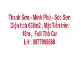 LÔ ĐẤT VỊ TRÍ ĐẸP CẦN BÁN NHANH lô đất vị trí tại xã Minh Phú huyện Sóc Sơn, Tp HN