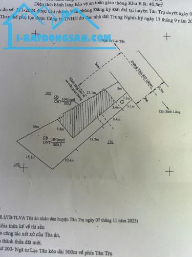 VỊ TRÍ ĐẸP - ĐẦU TƯ SINH LỜI - Chính Chủ Cần Bán Đất Mặt Tiền Tại Tân Trụ, Long An - 2