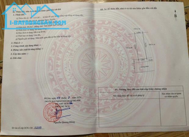 Bán đất TĐC Vạn Hương - Đồ Sơn - Hải Phòng