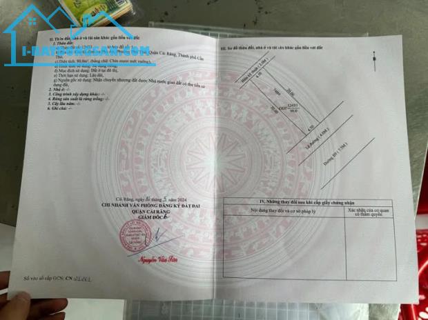 BÁN NỀN ĐẸP ĐƯỜNG B9 KDC PHÚ AN, PHÚ THỨ, CÁI RĂNG, CẦN THƠ