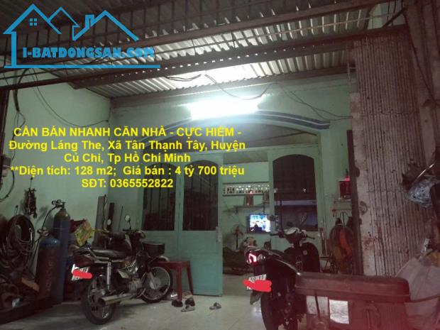 CẦN BÁN NHANH CĂN NHÀ - CỰC HIẾM - Đường Láng The, Xã Tân Thạnh Tây, Huyện Củ Chi, Tp Hồ - 4