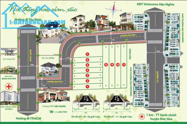 Thanh lý nền đất thổ 158m2 ngay Vinhomes Hậu Nghĩa - 3