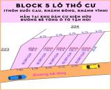 BÁN LOCK 5 LÔ KHÁNH ĐÔNG, KHÁNH VĨNH, KHÁNH HÒA FULL THỔ DÂN ĐÔNG 2 ĐẦU, ĐƯỜNG Ô TÔ TẬN