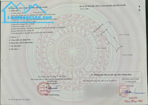 Bán đất Hải Thành - Dương Kinh - Hải Phòng