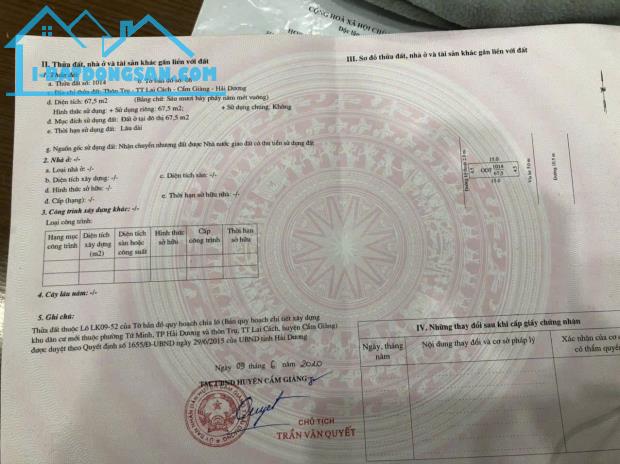 ĐẤT ĐẸP - GIÁ TỐT - Bán GẤP 4 Lô Đất Tiềm Năng tại Cẩm Giàng - Hải Dương - 1