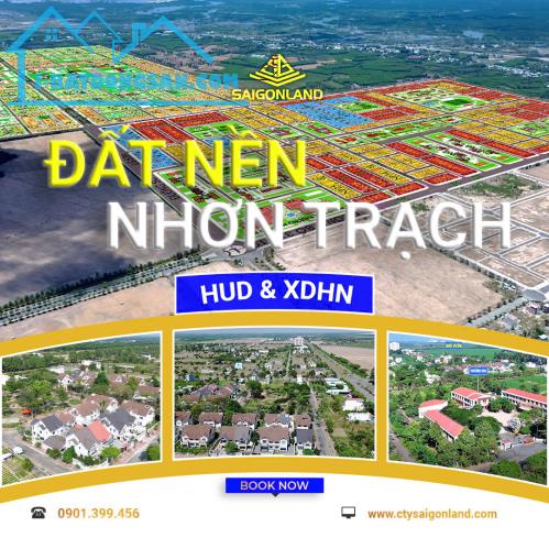 Đầu tư đất nền  tại Nhơn Trạch - Khu đô thị liền kề Sân Bay và Cảng Biển với tài chính từ - 1