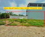 CHÍNH CHỦ BÁN LÔ ĐẤT 40M TÂN ƯỚC-THANH OAI-HÀ NỘI