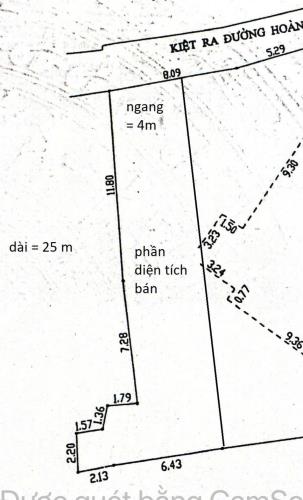 # Bán đất kiệt gần 3m Lê Đình Lý thông Hoàng Diệu, 105m2, ngang 4m, 3.35 tỷ