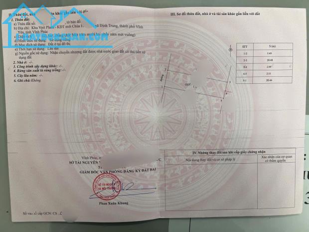 Bán lô 112m2, mt 5.5m Sẵn Sổ Khu VPit Chùa Hà, Vĩnh Yên lh_0987673102 - 2