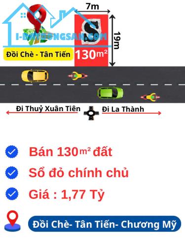 Bán mảnh 130m Tân Tiến Chương Mỹ, ô tô vào tận đất, tiện ích đầy đủ giá chỉ 1,77 tỷ