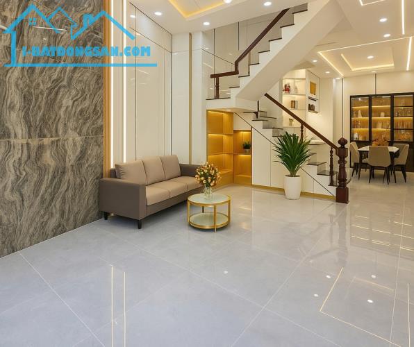 Nhà đẹp 4 Tầng BTCT, Ngang 4m, 4PN, Sát hẻm ô tô, Nhỉnh 6 Tỉ - 1