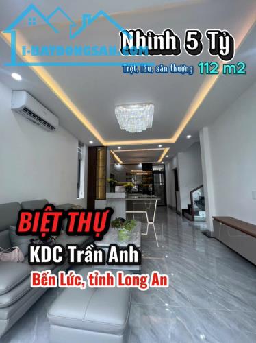 BÁN BIỆT THỰ LONG AN, THỊ TRẤN BẾN LỨC - 112 M2 - 2 TẦNG - TRẦN ANH RIVERSIDE