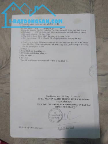 Bán đất chính chủ mặt tiền đường Lê Hồng Phong,thủ dầu 1,TP Dĩ An, Bình Dương - 3