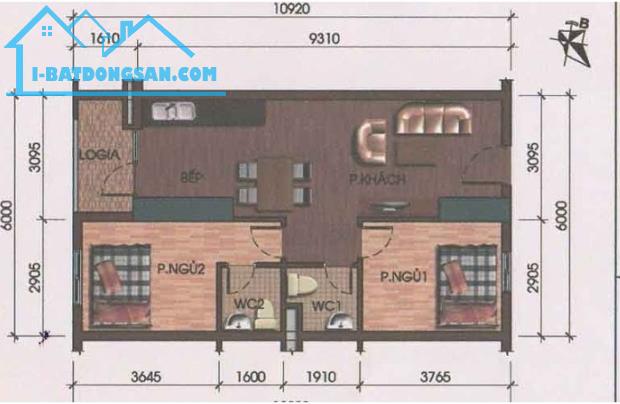 🏡 Chính chủ cho thuê căn hộ 3728 - HH2B Linh Đàm  2PN - 2VS view hồ,  giá chỉ 9 Tr/Th - 2