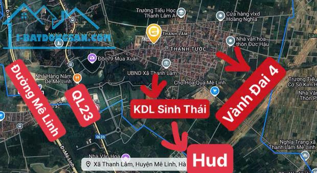 Bán đất Thanh Lâm Mê Linh, 1.8tỷ 56m đường oto. Cách Đường 35 70m, QL23 200m, VĐ4 chỉ 1km - 2