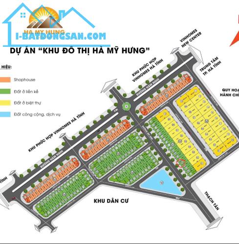 CHÍNH CHỦ CẦN BÁN  LÔ ĐẤT TẠI Khu Đô Thị Hà Mỹ Hưng, Hàm Nghi, Xã Thạch Đài, Thạch Hà, Hà - 1