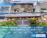 Nhà riêng 2PN đường số 12 Bình Hưng Hòa A , 48m2 – SHR, hẻm 4m, 4.25 tỷ