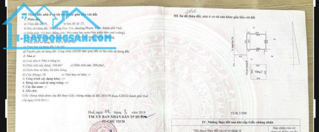 Bán nhà 2 tầng mặt tiền kinh doanh Đặng Huy Trứ, trung tâm TP. Huế, Khổ ngang 10m đẹp