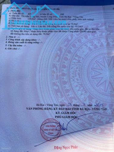 Bán đất mặt tiền đường Số 9, Thị trấn Long Hải, Bà Rịa - Vũng Tàu. - 3