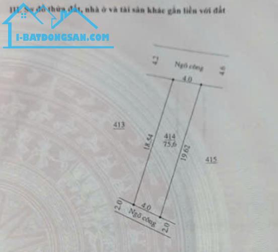 BÁN LÔ ĐẤT 75,6M² FULL THỔ, SẴN SỔ, GIÁ TỐT NGAY TRỤC CHÍNH ĐẠI YÊN