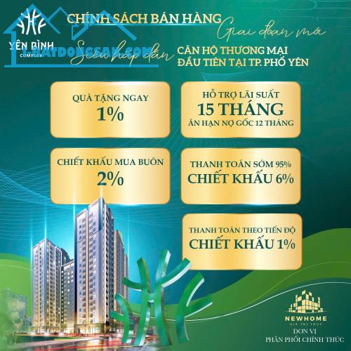 22tr/m2 chung cư thương mại - yên bình - complex đối diện sam sung - phổ yên - thái nguyên - 1