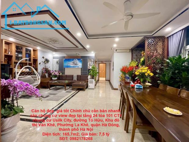 Căn hộ đẹp- giá tốt Chính chủ cần bán nhanh căn chung cư view đẹp tại quận Hà Đông, TP Hà