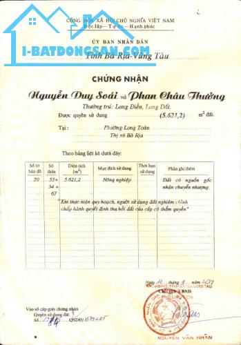 CHÍNH CHỦ BÁN ĐẤT SẴN SỔ TRUNG TÂM LONG TÂM – BÀ RỊA-VŨNG TÀU - 3