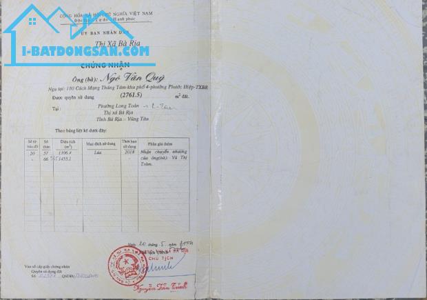 CHÍNH CHỦ BÁN ĐẤT SẴN SỔ TRUNG TÂM LONG TÂM – BÀ RỊA-VŨNG TÀU - 4