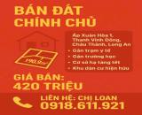 BÁN ĐẤT CHÍNH CHỦ - SỔ HỒNG RIÊNG - GIÁ CHỈ 420 TRIỆU