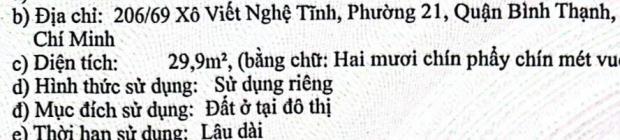 Căn góc 3 tầng 5x6m 206/69 Xô Viết Nghệ Tĩnh 4.35 tỷ