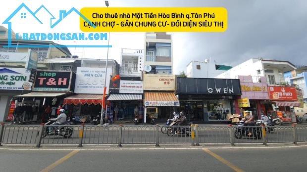 Cho thuê nhà mặt tiền Hòa Bình 72m², 3 Lầu - NGAY CHỢ-SIÊU THỊ