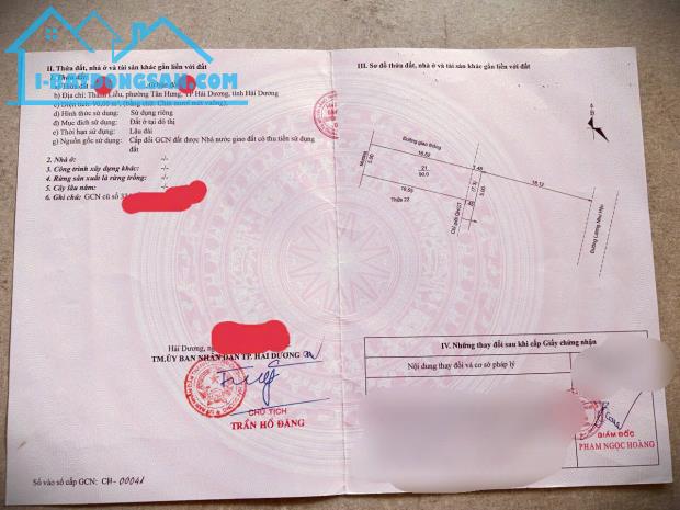 Chính chủ cần bán đất mặt phố Lương Như Hộc, p. Tân Hưng, ngay kđt TÂN PHÚ HƯNG. - 1