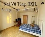 NHÀ HXH VŨ TÙNG 61m2 – 6 TẦNG – 7 PHÒNG NGỦ – SỔ VUÔNG ĐẸP — GIÁ 11.1 TỶ
