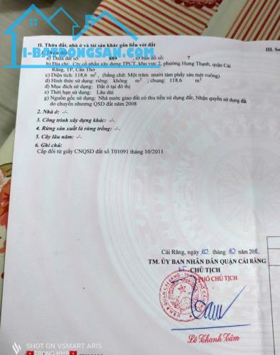 ĐẤT NỀN CHÍNH CHỦ - KDC XÂY DỰNG CẦN THƠ - Q. CÁI RĂNG - TP. CẦN THƠ