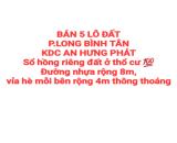 BÁN 5 LÔ ĐẤT LONG BÌNH TÂN KDC AN HƯNG PHÁT, SỔ HỒNG THỔ CƯ, ĐƯỜNG NHỰA RỘNG 8m THÔNG THOÁ