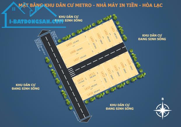 ĐẤT HÒA LẠC VỊ TRÍ KIM CƯƠNG, CẠNH NHÀ MÁY IN TIỀN, TIỆN ÍCH BẠT NGÀN, NHỈNH 3 TỶ - 1
