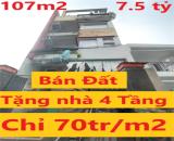 Bán nhà 107m2, 4 Tầng – Hoàng Xuân Nhị thông Trịnh Đình Trọng, Tân Phú – Chỉ 7.5 tỷ