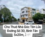 Cho thuê nhà GÓC đường số 30, Bình Tân khu Ao Sen Tên Lửa, 5x20m, 3.5 tấm, 35 triệu