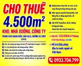 CHO THUÊ 4500m2 KHO, NHÀ XƯỞNG, CÔNG TY TRONG KCN GIANG ĐIỀN, ĐỒNG NAI GẦN QL1A, Đ.XE CONT