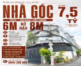 Góc HXH Lê Đức Thọ Phạm Văn Chiêu P13, 6x8m, CN 57m2, 3 tầng, ĐCT 18tr, chỉ 7,5 tỷ TL