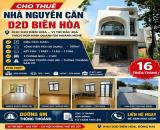 Cho thuê nhà trung tâm Biên Hòa, D2D Võ Thị Sáu, 1 trệt 1 lầu 2 phòng ngủ, làm văn phòng