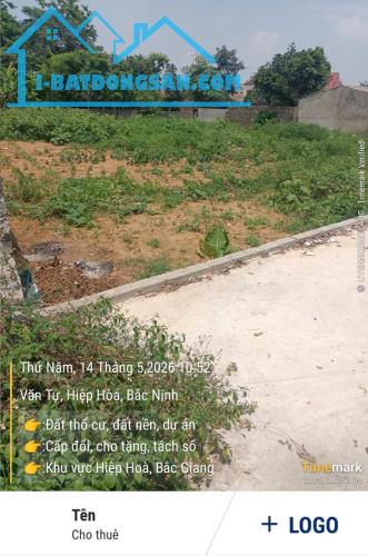 🔥 BÁN ĐẤT TT THẮNG – HIỆP HOÀ – BẮC GIANG 675m2, mt20m, Ô TÔ, CHIA LÔ, 3.5 tỷ - 1