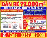 BÁN RẺ 77000m2 KHO, NHÀ XƯỞNG, CÔNG TY P.HỐ NAI MỚI, ĐỒNG NAI,SỔ HỒNG HOÀN CÔNG ĐẤT SKC 💯