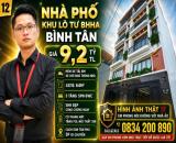 🏡 NHÀ PHỐ KHU LÔ TƯ BHHA – BÌNH TÂN  💰 Giá: 9,2 tỷ (Thương lượng)