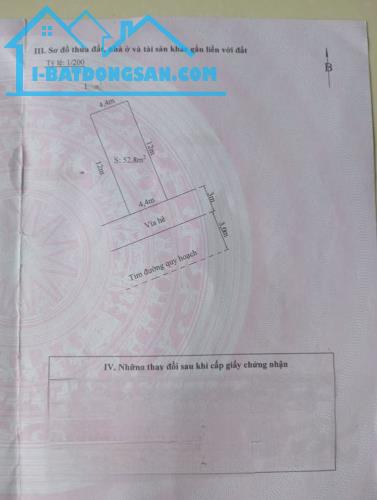 Bán lô đất có diện tích 52,8m2 Tại Khu Tái Định Cư Đồng Giáp - Hải An - Hải Phòng.