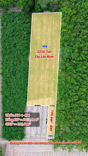 Tây Ninh bán lô đất 2400m sẵn thổ cư gần KCN Thạnh Đức, KDC đông sổ sẵn giá 999tr